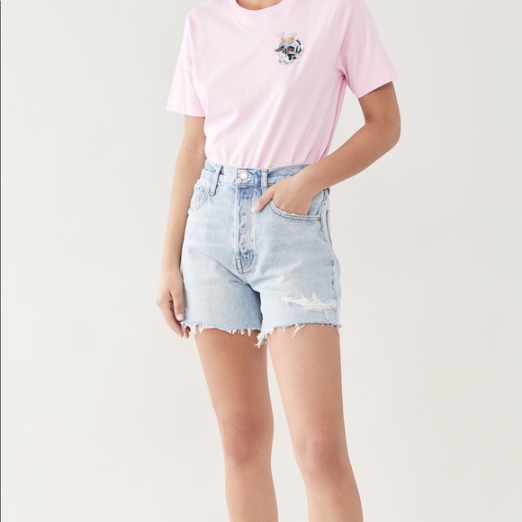 Agolde Pants - agolde riley High Rise denim shorts 32 groove